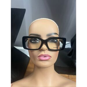 Chanel cc square thick black eyeglasses